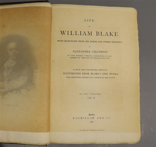 Gilchrist, Alexander - Life of William Blake, vol.2 only, 2nd edition, 8vo, original blue cloth with gilt pictorial cover,